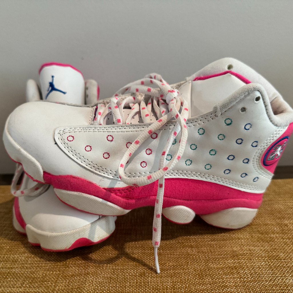 Air Jordan 13 Retro Vivid Pink Women 5.5 Pink White 310004 Tennis Basket Shoes